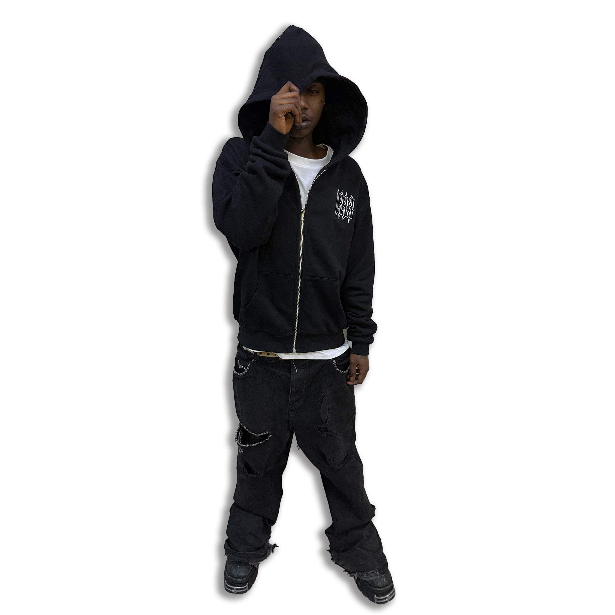 TH1RTEEN33 Zip Up Hood