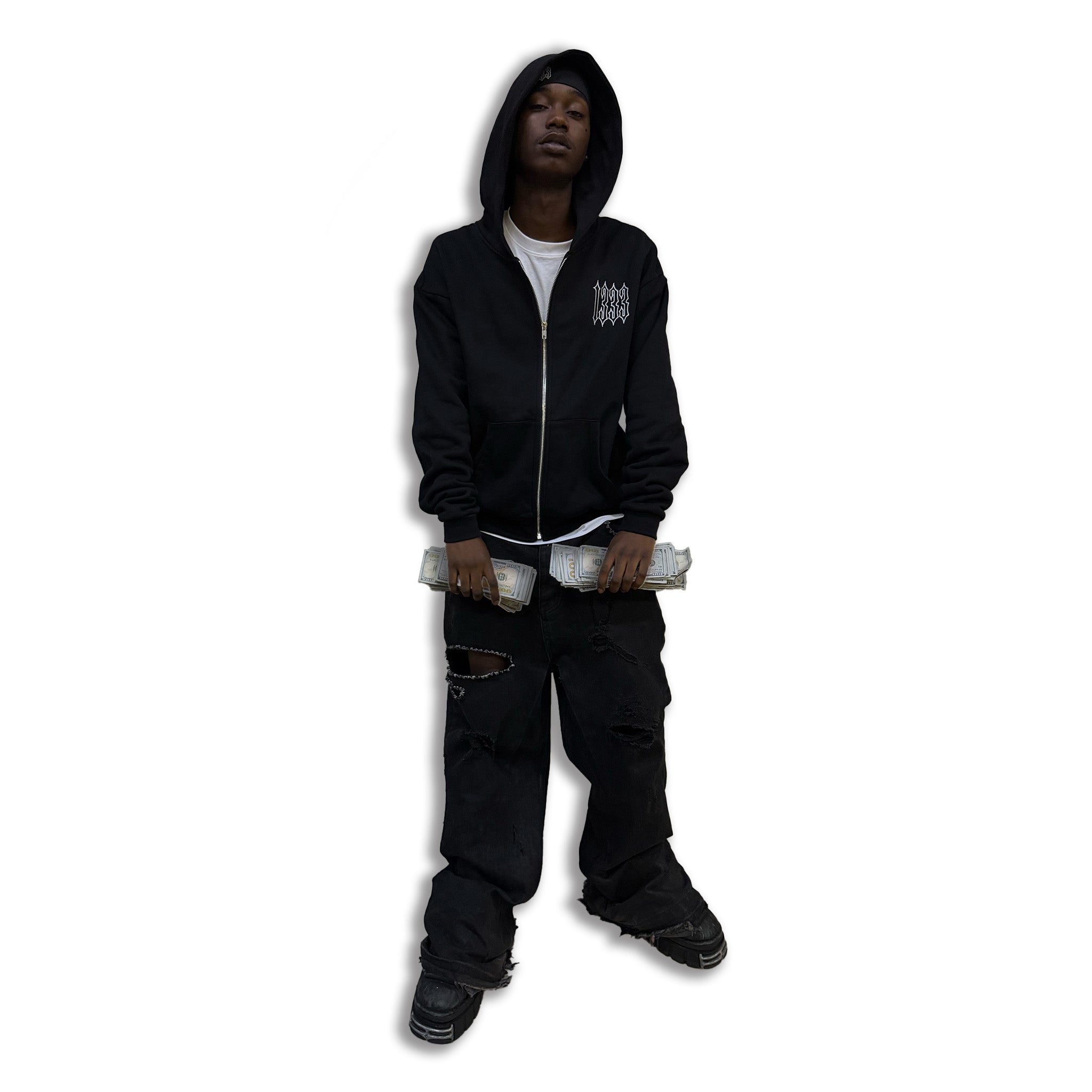 TH1RTEEN33 Zip Up Hood